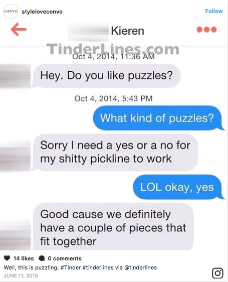 The Best Opening Lines On Tinder To Guarantee You A Date   Original Tinder Opening Lines 16 